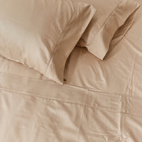 Cotton & Silk Fitted and Flat Sheet Set